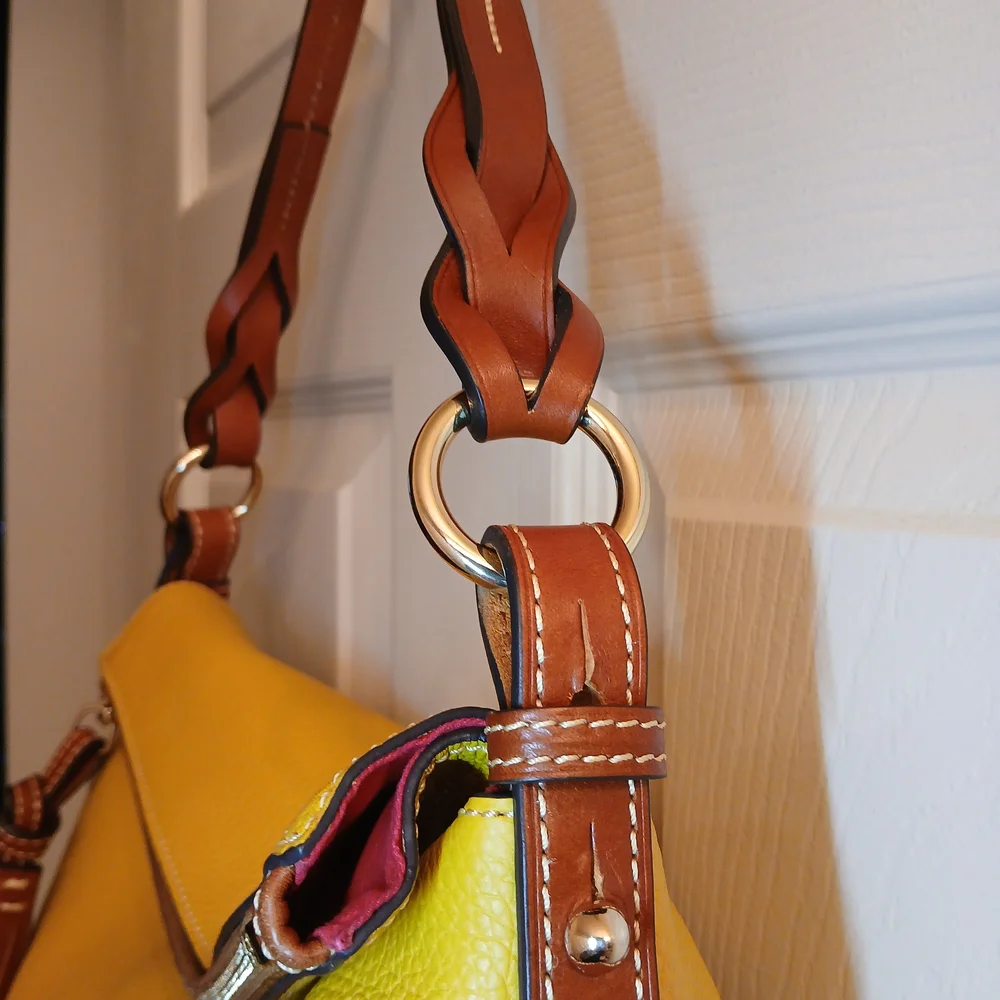Dooney & Bourke Yellow Leather Hobo Bag . Brand New!!💗💗💗NWT/New - Picture 5 of 6